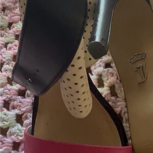 Juicy Couture Pink and Black Stiletto Heels